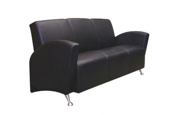 SOFA 3 PLAZAS ERGONOMICO C/BRAZOS TAPIZ TELA O VINILO MED.: F-186* F-82* A-87cm. - muebles de oficina en veracruz y xalapa