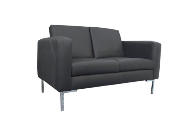 SOFA 2 PLAZAS ERGONOMICO CON BRAZOS TAPIZ PIEL MED.: F-135* F-82* A-885cm. - muebles de oficina en veracruz y xalapa