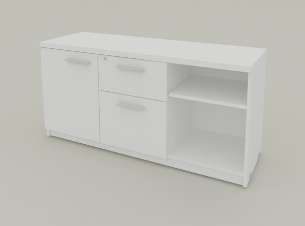 CREDENZA LATERAL IZQ.ARCHIVO, UTILIES, LIBRERO ABIERTO Y CERRADO 120X 40 X 62 IZQUIERDA - muebles de oficina en veracruz y xalapa