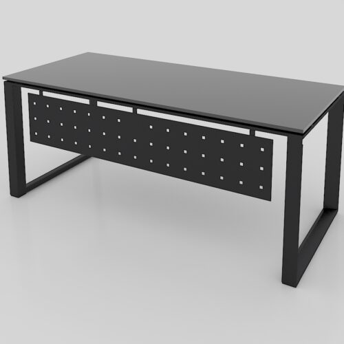 MESA EJECUTIVA SQ BLACK DE 1.80 * 0.80M, CON FALDÓN METALICO, CUBIERTA MELAMINICA CAL 28MM, ESTRUCTURA NEGRA - muebles de oficina en veracruz y xalapa