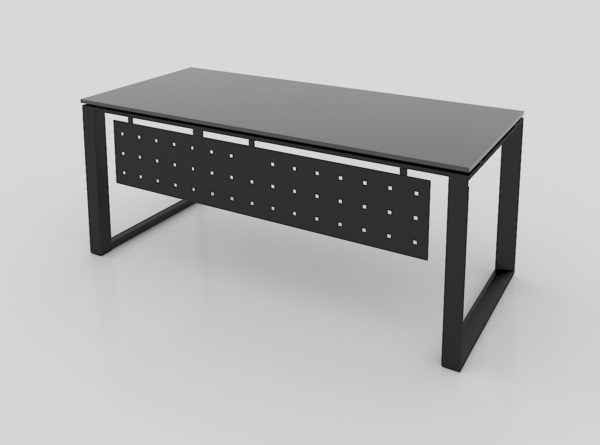 MESA EJECUTIVA SQ BLACK DE 1.80 * 0.80M, CON FALDÓN METALICO, CUBIERTA MELAMINICA CAL 28MM, ESTRUCTURA NEGRA - muebles de oficina en veracruz y xalapa