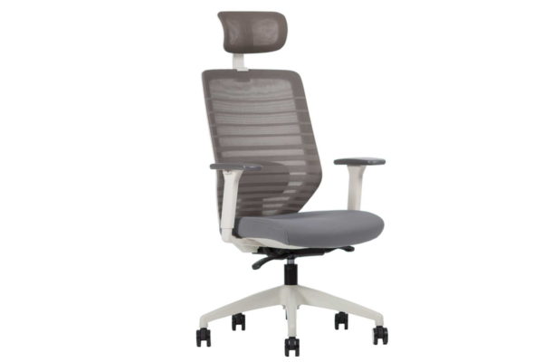 SILLON EJECUTIVO RESP.ALTO, MECANISMO SYNCRO, BASE NYLON GRIS, MALLA ALGODÓN GRIS - muebles de oficina en veracruz y xalapa