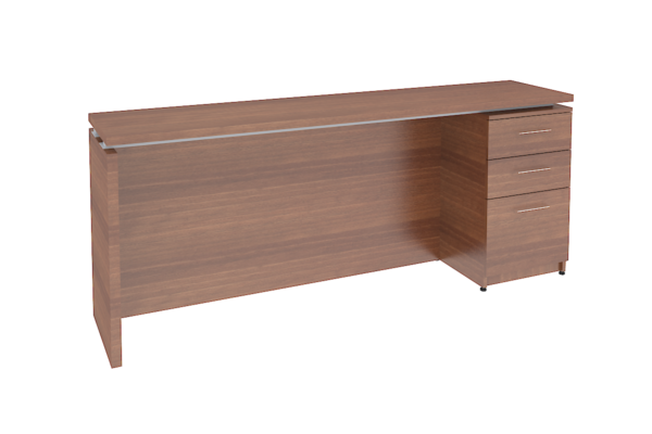 CREDENZA MELAMINA, 1 PEDESTAL DERECHO 3 CAJONES, DE 210 X 40 X 75 A.28/32mm. - muebles de oficina en veracruz y xalapa