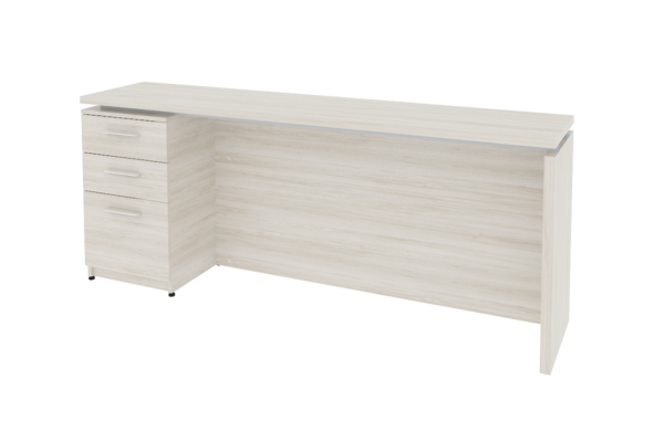 CREDENZA MELAMINA,1 PEDESTAL IZQUIERDO 3 CAJONES, DE 210 X 40 X 75 A.28/32mm. - muebles de oficina en veracruz y xalapa