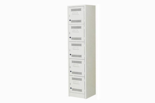 LOCKER ESTÁNDAR DE 5 PUERTAS CON PORTA -CANDADO DE 38*44.5*1.80.7,CAL.24 - muebles de oficina en veracruz y xalapa