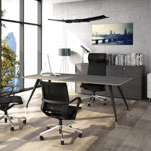 Mesa rectangular 180x90 Laminado . Patas CROMO " - muebles de oficina en veracruz y xalapa"