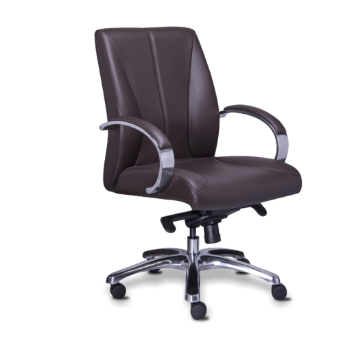 SILLON EJECUTIVO EN PIEL/SIMIL PIEL COLOR NEGRO RESPALDO BAJO - muebles de oficina en veracruz y xalapa