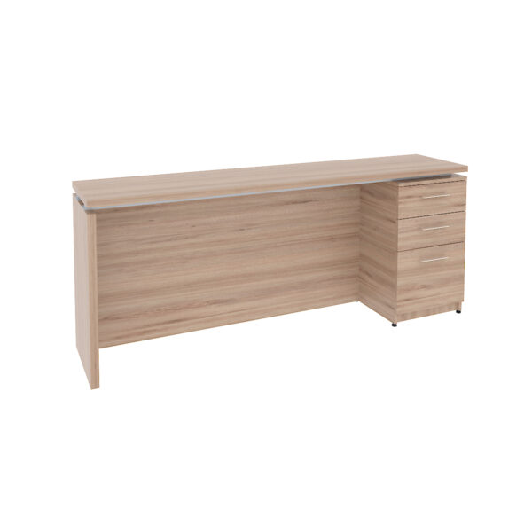 CREDENZA CON 1 PEDESTAL DERECHO DE 3 CAJONES